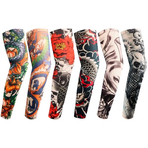 YARIEW Temporary Tattoo Sleeves for Men Arm Sleeves for Men Tattoo Sleeve - color: Multicolor-11