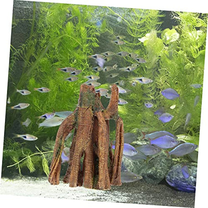 Simulation Tree Trunk Decoration Freshwater Driftwood Artificial Tree Stump Aquarium Landscape Tree Stump Tablescape Decor Decorative Artificial Tree Trunk Household Resin Tank