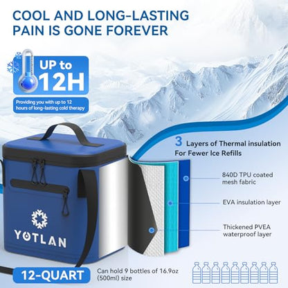 Ice Machine for Knee with Programmable Timer,USB Powered Portable,2026 New Powerful Pump, for Knee Replacement,Pain Relief,Pad for Shoulder,Hip,and Ankle