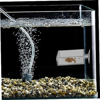 6pcs Acrylic Aquarium Feeder Bowls with Cups for Feeding Freshwater and Shrimp Tanks Compact and Convenient Food Holders