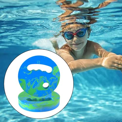 Menolana Water Exercise Discs Pool Resistance, Swim Discs Lightweight Buoyancy EVA Foam Aerobic Equipment for Water Workout Beach Pool - color: Blue Green
