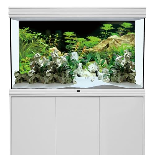 AWERT 48x20 inches Aquarium Background Seaweed Aquarium Background Aquatic Plant Stone River Bed & Lake Fish Tank Background Vinyl Background - size: 48x20in/120x50cm