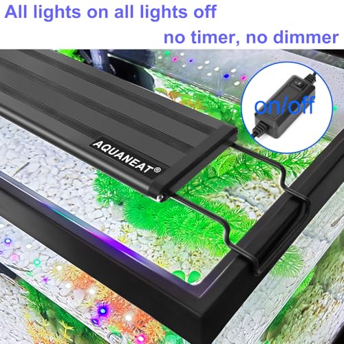 AQUANEAT LED Aquarium Light Full Spectrum 12 Inch Fish Tank Light Fresh Water - size: 11"-14"