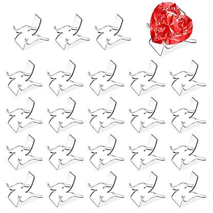 (24 PCS）Display Stand,Acrylic Rock Display stands,Clear Display Easel Stands Pedestal for Crystal Geodes Rock Mineral Agate Fossil Coral crystal/gemstone Small Collectibles Display Stands (Small) - size: Small（24 Packs）