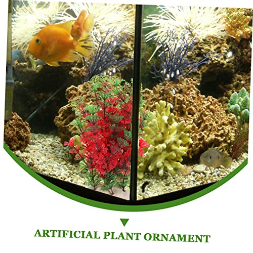 balacoo Delicate Decorative Fake Plant for Aquarium Fish Tank Plastic Artificial Aquarium Decor Lifelike Desktop Fish Tank Accessory Natural Landscape Enhancement Safe for Aquatic Pets