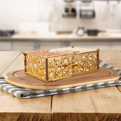 Eid Ramadan Acrylic Box Islamic Celebration Container Stylish Decorative Holder Elegant Treats Storage