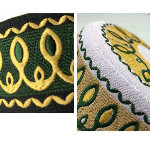 4 Pieces Muslim Prayer Cap Kufi Hat Men Islam Embroidery Arabian Omani Turkish for Eid - size: X-Large