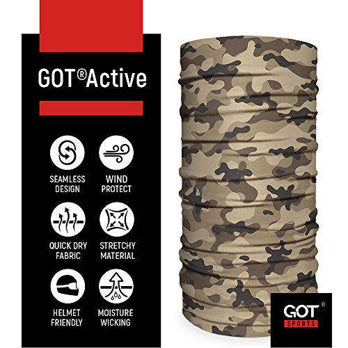 Fishing Face Mask Neck Gaiter - UV Sun Protection Cover for Men Women | Moisture-Wicking, Quick-Drying, Lightweight, Camo Design, Multi-Style Headwear, SPF Sun Shield - color: Jigsaw Mud Camo
