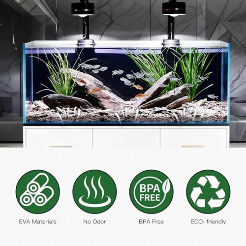 2PCS Aquarium Leveling Mat, 14x25x0.2 Inches Fish Tank Mat Under Tank - Neoprene Non-Slip Shockproof Waterproof, Textured Surface for Uneven Floors, Easy-Cut Edges, Aquarium Mat