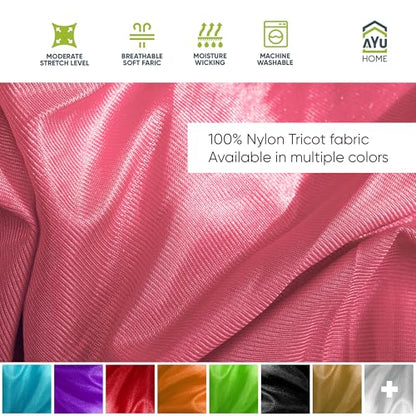 AyuHome Aerial Silks Kit for Home - Premium Yoga Swing for Adults with 660 lbs Capacity - Versatile Aerial Yoga Hammock for Gymnastics Training - color: Aerial silk - Pink New