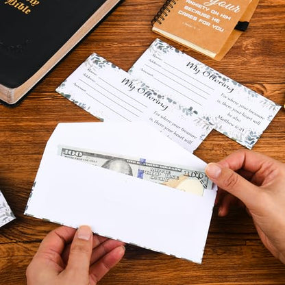Tithes and Offering Envelopes for Church Donation - Bill Size for Checks and Cash (500 Count)
