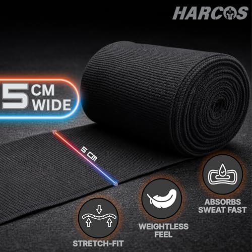 Harcos Boxing Hand Wraps 3.5M / 140 Inches – Soft Semi-Elastic MMA Hand Wraps with Wrist Support for Muay Thai, Kickboxing & Training – Thumb Loop & Hook-and-Loop Closure - color: Yellow