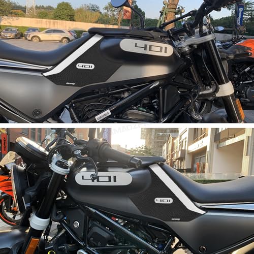 for svartpilen 401 Motorcycle Tank pad Non-Slip Side Fuel Tank Stickers Pad Rubber Sticker 2023 Svartpilen 401 Accessories 2019-2023