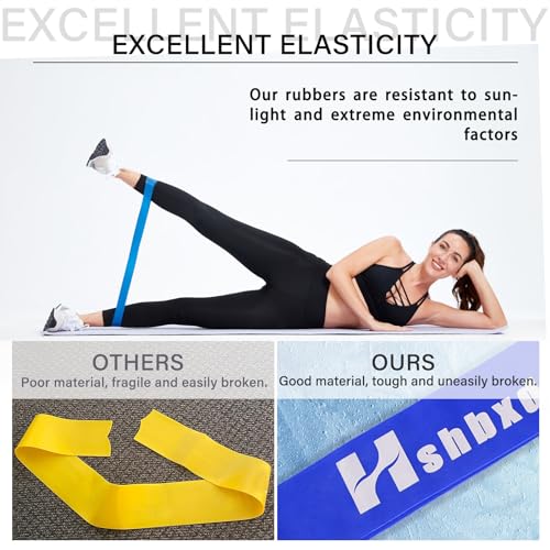 Resistance Bands Set for Physical Therapy, Rehab, Yoga and Pilates | Latex-Free elastic exercise bands suitable for rehab, yoga, Pilates, gym workouts, stretching, and home exercise - color: 10-pcs resistance set