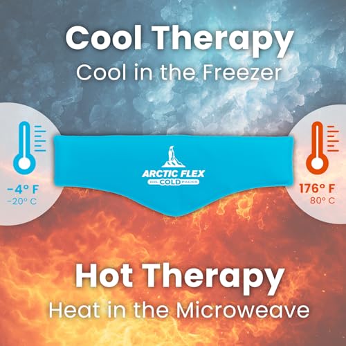 Arctic Flex Neck Ice Pack - Cold Compress Shoulder Therapy Wrap - Cool Reusable Medical Freezer Gel Pad for Swelling, Injuries, Headache, Cooler (Large (1 Pack)) - size: Large