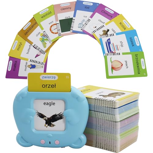 MAYAPHILOS 510 Sight Words Polish and English Talking Flash Cards Fun Polish Language Learning Toys for Kids, Learn Polish for Toddlers Sensory Preschool Educational Birthday Gifts - size: 510 Words Polish and English