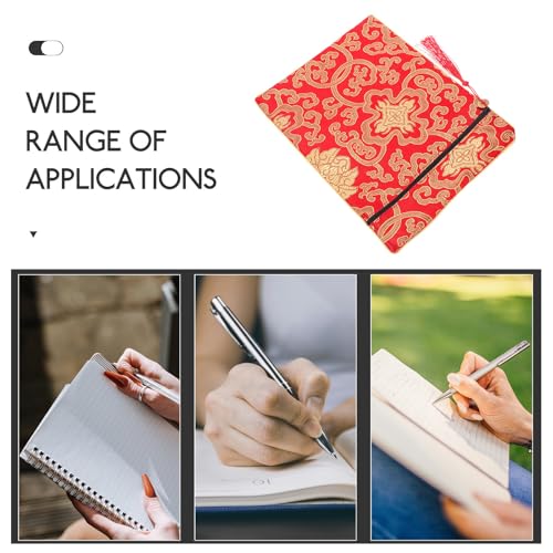 Hemobllo Red Silk Scripture Storage Bag for Buddhist Scriptures and Documents Spacious Interior with Cloth Material Serene Buddhist Atmosphere for Organizing and Religious Books