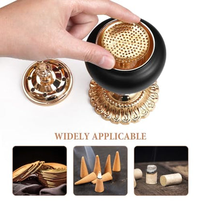 PRETYZOOM European Incense Burner Resin Candlestick Style Decor for Meditation Aromatherapy Housewarming Gift Home Decor Ornament Desktop Censer for Relaxation and Religious Use