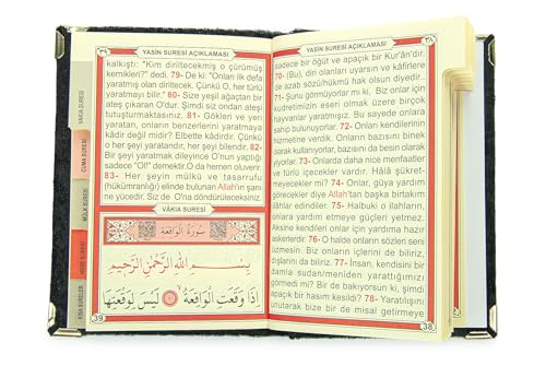 ihvan online Taffeta Muslim Prayer Rug, Velvet Covered Yaseen Surah Pocket Size Book, Prayer Beads Set with Kraft Boxed, Dowry Box for Men & Women, Islamic Ramadan Eid & Wedding Gifts, Black - Gold - color: Black - Gold