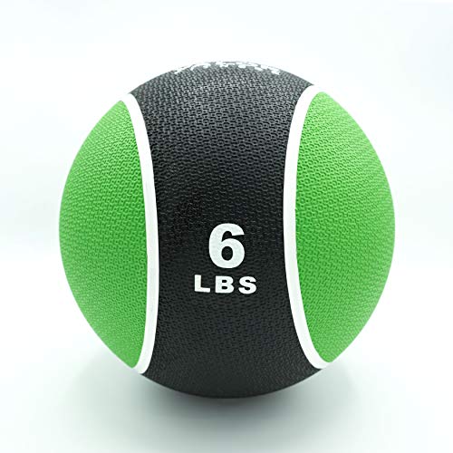 Valor Fitness 무게감 있는 의료용 볼 휴대용 고무 중간 볼 무게 코어 밸런스 복부 운동 장비 홈 체육관 운동 - color: 2.7kg(6파운드) 볼