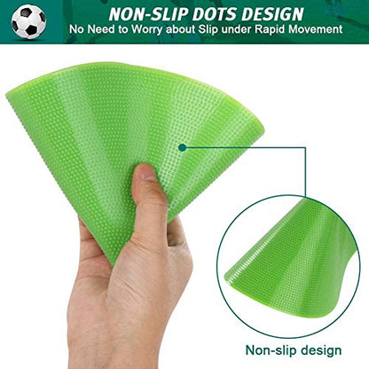 60 Pcs Poly Vinyl Spot Markers Rubber Floor Dots Non Slip Agility Markers Flat Field Cones for PE Gym Classes, Classroom Activities and Games, Soccer Basketball Sports Speed Agility Training - size: 10inch