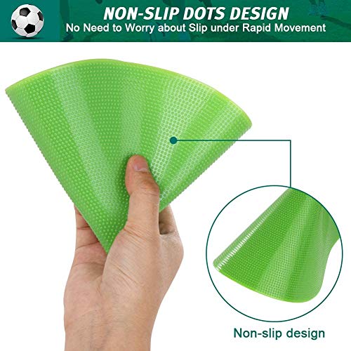 60 Pcs Poly Vinyl Spot Markers Rubber Floor Dots Non Slip Agility Markers Flat Field Cones for PE Gym Classes, Classroom Activities and Games, Soccer Basketball Sports Speed Agility Training - size: 6inch
