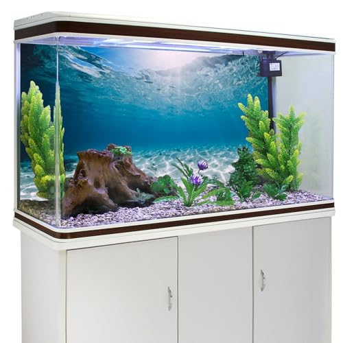 AWERT 36x24 in Aquarium Backdrop Undersea Ocean Floor Fish Tank Background | AWERT Clear Underwater Seabed Theme Vinyl Terrarium Background - size: 36x24in/90x60cm