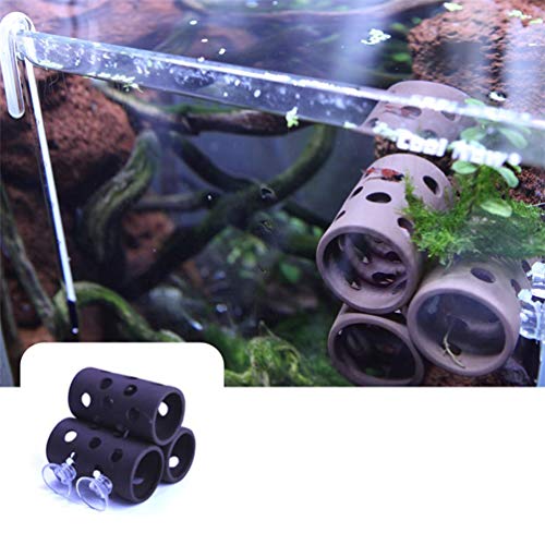 8 Pieces Aquarium Suction Cup Clips with Zip Cable Ties - Suction Cup Hooks Fit for Binding Shrimp Nest Dodging Nest Fish Tank Accessories