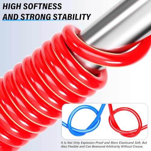 TAILONZ PNEUMATIC Air Line 1/4 inch od Red Pneumatic Nylon Tube 32.8ft Air Brake Tubing Nylon Hose - color: Red-Nylon, size: 1/4'' OD/32.8ft/10m
