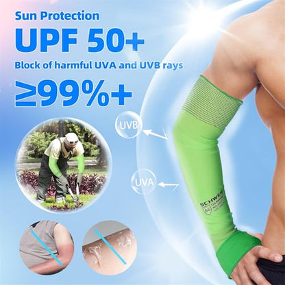 Schwer Ultra-Thin ANSI A6 Cut Resistant Arm Sleeves, 21 Gauge Comfortable and Breathable Protective Sleeves, Arm Protectors for Thin Skin and Bruising, Work, Gardening, Farming, Outdoors, L - size: 18in-L