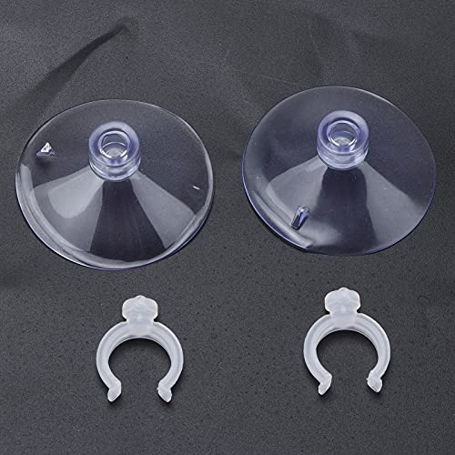 SUNGOOYUE Aquarium Hose Clamp Plastic Suction Cup Air Line Tube Holder for 12 to 16mm Transparent Pipe, 2 Cups 2 Clips, High Temperature Fixture for Fish Tank Tube Routing (Can clamp 16-22mm) - size: Can clamp 16-22mm