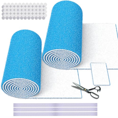 UBeesize 2 Rolls Air Vent Filters, 120" x 12" Cut to Size Air Filter, MERV 8 Triple Vent Filter Kit for Floor Registers, Grilles, Ceiling, Wall HVAC Furnace Vents, With Adhesive Hook Tape - size: 12" x 120" (2 Rrolls)