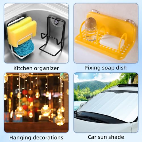 AQUANEAT 20 Packs Suction Cups 2.2 Inch Clear Sucker Pads Without Hook for Glass Home Organization Decoration - size: 2.2 in