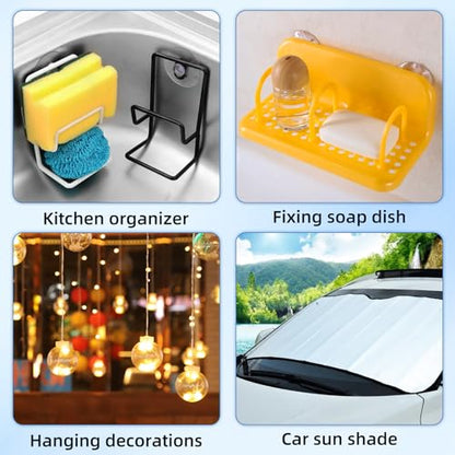 AQUANEAT 20 Packs Suction Cups 2.2 Inch Clear Sucker Pads Without Hook for Glass Home Organization Decoration - size: 2.2 in