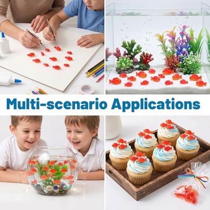 40pcs Plastic Fish Little Mini Fish Bulk Realistic Fake Fishes Party Favors | Miniature Small Fake Fishes Figurines Aquarium Decorations for Under Sea Mermaid Pool Vase Fillers Crafts