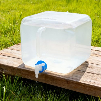 2 Pack Collapsible Water Container with Spigot,BPA Free Food Safe Camping Water Storage Carrier Jug for Outdoors Hiking Backpack & Survival Kit, Foldable Portable Water Canteen(10L/5.3 Gallon) - size: 2-Pack 5.3 Gal