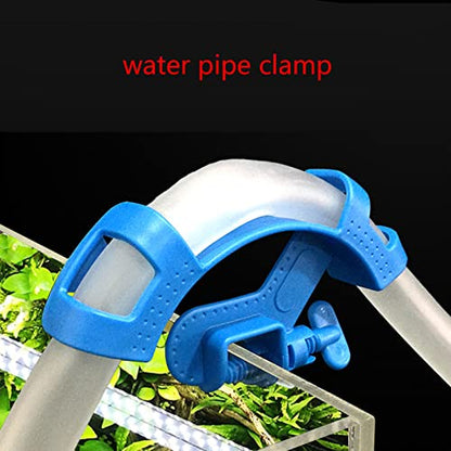 Aquarium Hose Holder Clip, Adjustable Pipe Clamp for Fish Tank Water Tube, Sturdy Glass-Safe Bracket