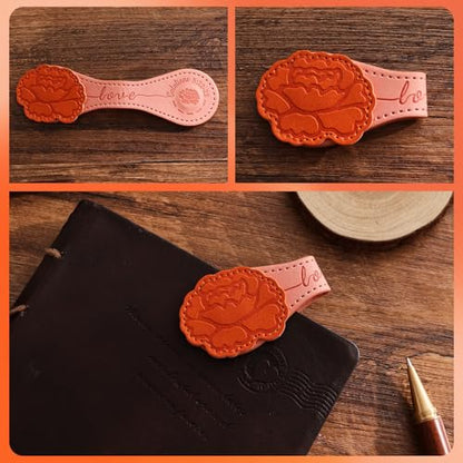 3 PCS Fruit of Spirit Magnetic Leather Bookmarks, Floral Patterns (Love Joy Peace) of Galatians, Bible-Inspired Page Markers, Double-Sided Clips, Gift for Book Lovers, Students, Book Accessories - style: Love Joy Peace