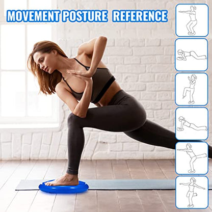 Outus 2 Pcs Balance Disc Inflated Wobble Cushion for Sensory Kids 13. 4 Inch Wiggle Seat Flexible Seating with Hand Pump for Kids Men Women Classroom Exercise Office Home Chair - color: Blue,Purple