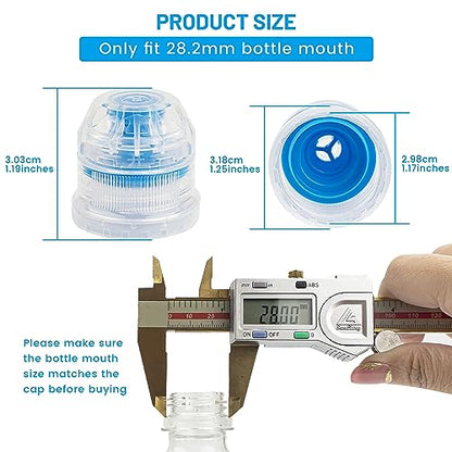 28mm Push Pull Cap, Replacement Water Bottle Flip Tops with Seal Tab for Smart Bottles or Soda Water Bottles, 10PCS