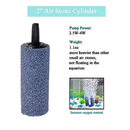 AQUANEAT Aquarium Air Stones 2 inch 12 Pack, Bubble Stone, Aerator Bubble Diffuser, Air Pump Accessories for Aquariums, Fish Tanks, and Hydroponics - size: 2 inch