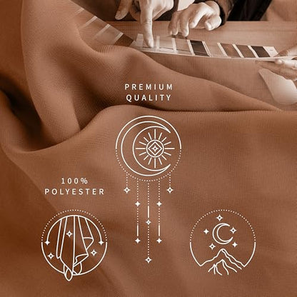 Chiffon Hijab Scarf for Women - Chiffon Hijab Muslim Headscarf Shawl - Soft Fashion Scarf Muslim Headscarf Shawl - color: Light Brown