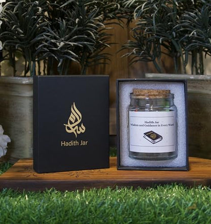 Islamic Inspirational Jars - Read Me When Quranic Verses, Hadith Collection, and 99 Names of Allah Jars - Quranic Affirmations - Ramadan and Eid Gifts for Muslims (Hadith Jar) - style: Hadith Jar