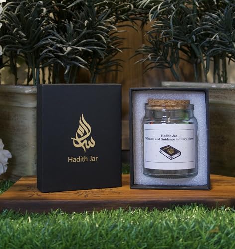 Islamic Inspirational Jars - Read Me When Quranic Verses, Hadith Collection, and 99 Names of Allah Jars - Quranic Affirmations - Ramadan and Eid Gifts for Muslims (Hadith Jar) - style: Hadith Jar