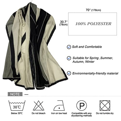 FINIZO Women's Fashion Scarves, Lightweight Cotton Blend Neck Scarves - color: 21