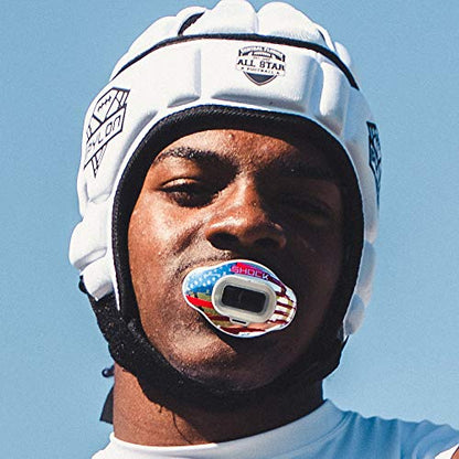 Shock Doctor Interchange Shield for Lip Guard - Mouthpiece NOT Included - for Football | Swap Lip Guard Shield Design. Single or Double Pack. - style: Drip