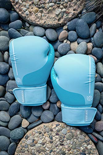 Sanabul Easter Egg Boxing Gloves for Women, Pro Training MMA Kickboxing Muay Thai Gloves, Sparring Punching Heavy Bag - color: Ice Blue, size: 8 oz
