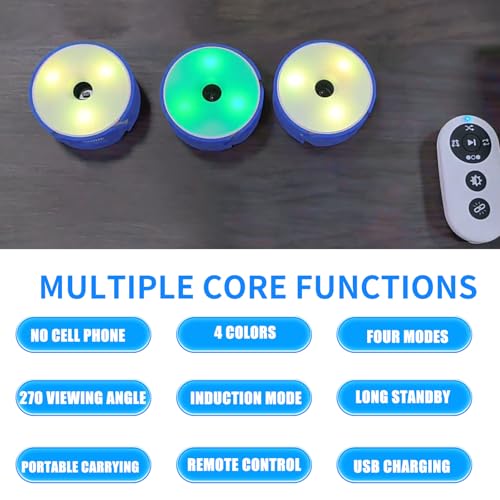 Sports Agility Light, Agility Training Light, USB Charging, Lasts 10 Hours, 10cm Height Sensing Distance, 4 Light Colors, 4 Modes, 270 Degree Viewable Angle Improve Reflex - color: Blue-6P