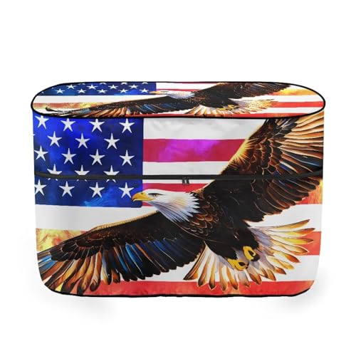 Eagle American Flag Double 20lb RV Propane Tank Cover for Travel Trailer Polyester Waterproof Cover Sun Protection Easy to Stall Easy to Stall - color: Eagle American Flag, size: S(20LB)