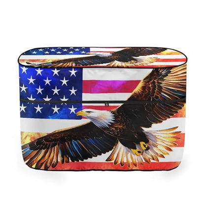 Eagle American Flag Double 20lb RV Propane Tank Cover for Travel Trailer Polyester Waterproof Cover Sun Protection Easy to Stall Easy to Stall - color: Eagle American Flag, size: S(20LB)